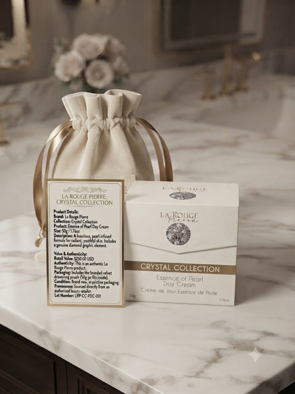 LaRouge Pierre Crystal Collection Essence of Pearl Day Cream $250 & Beauty Gift